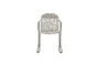 Miniatura Silla de comedor de exterior de hierro verde Calana Clipped