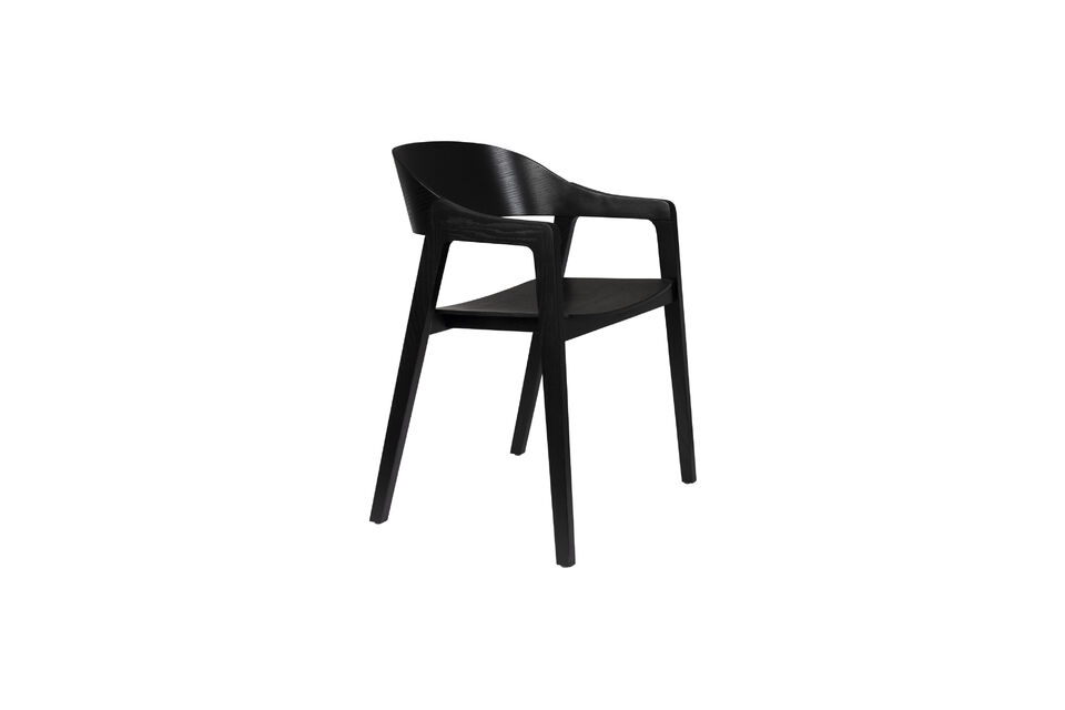 Silla de comedor de madera negra Westlake DutchBone