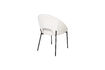 Miniatura Silla de comedor de poliéster blanco roto Dando 4