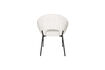 Miniatura Silla de comedor de poliéster blanco roto Dando 5