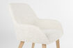 Miniatura Silla de comedor de poliéster blanco roto Loua 9