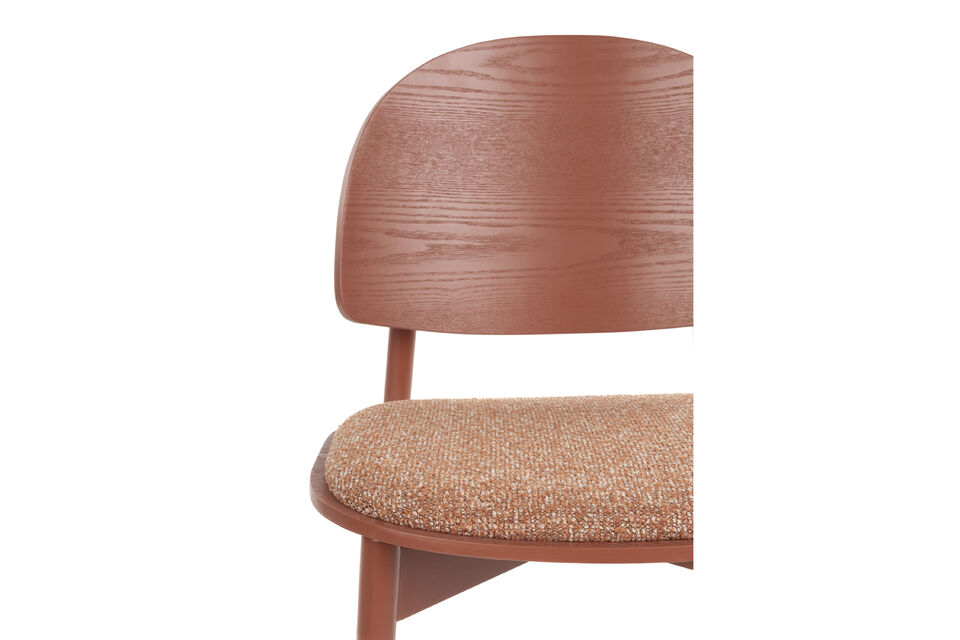 Silla de comedor de poliéster rojo Sunrise - 7