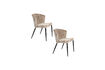 Miniatura Silla de comedor de terciopelo beige Georgia 11
