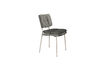 Miniatura Silla de comedor de terciopelo gris Franck 1