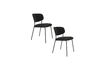 Miniatura Silla de comedor en bouclé negro Jolien 14