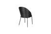 Miniatura Silla de comedor en bouclé negro Rodin 6