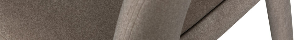 Descriptivo Materiales Silla de comedor fieltro marrón Arms