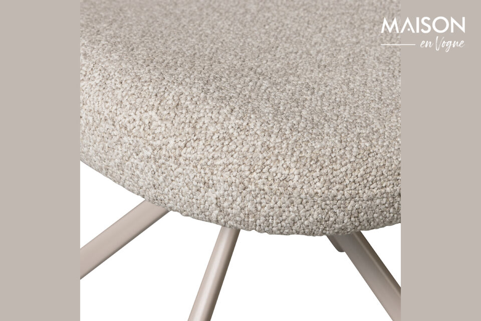 Materiau Cette chaise de salle a manger Femke est recouverte d\'un bouclier doux