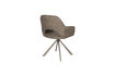 Miniatura Silla de comedor giratoria de poliéster marrón Toye 5