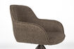 Miniatura Silla de comedor giratoria de poliéster marrón Toye 12
