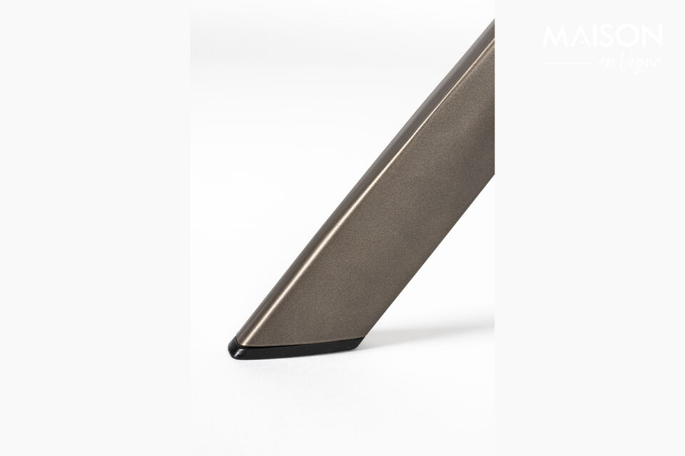 Silla de comedor giratoria de poliéster marrón Toye - 8