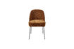 Miniatura Silla de comedor patas cromadas chenilla 3D marrón medio VOGUE 3