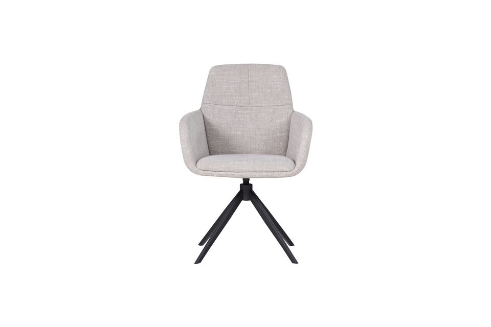 Asiento de concha c&oacute;modo Tejido melange color natural Base negra mate Gran comodidad de