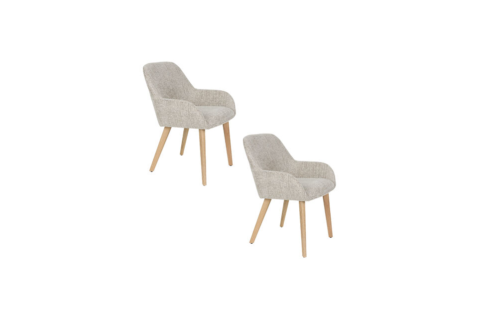 Silla de comedor tipo carcasa marrón Loua - 7