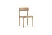 Miniatura Silla de fresno y cuero marrón Timb 1
