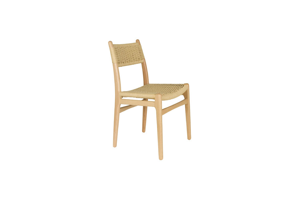 Silla de madera beige Cecile DutchBone