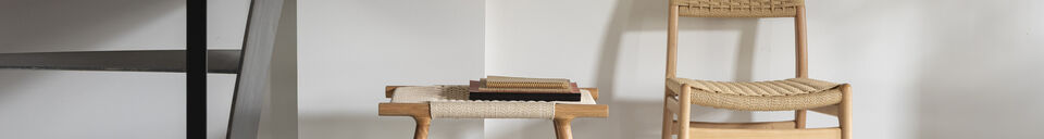 Descriptivo Materiales Silla de madera beige Cecile