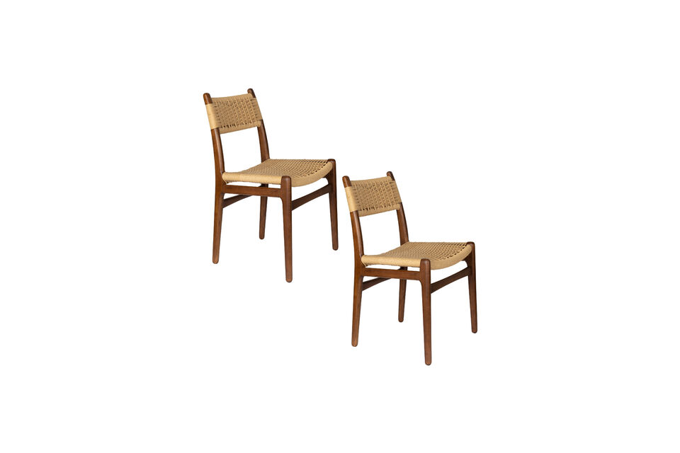 Silla de madera marrón Cecile - 10