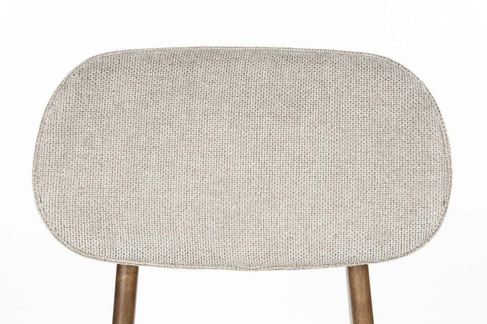 Silla de mostrador de poliéster beige Marais - 7
