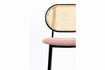Miniatura Silla de mostrador de ratán y tela rosa Spike 10