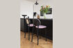 Miniatura Silla de mostrador de ratán y tela rosa Spike 4