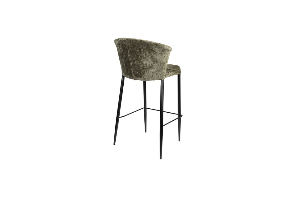 Silla de mostrador en tela verde Georgia - 12