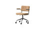 Miniatura Silla de oficina tela de pana arena oscuro Kova Clipped