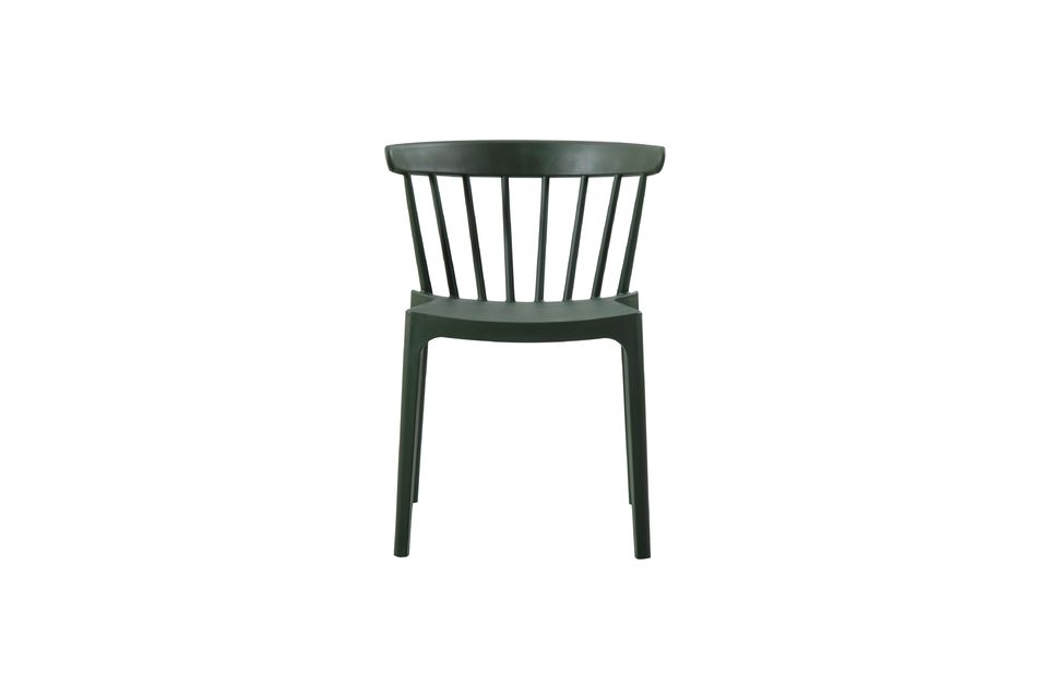 Silla de plástico verde Bliss Woood