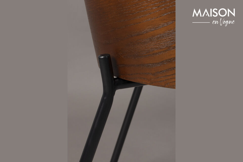Silla de tela beige Rodin - 12