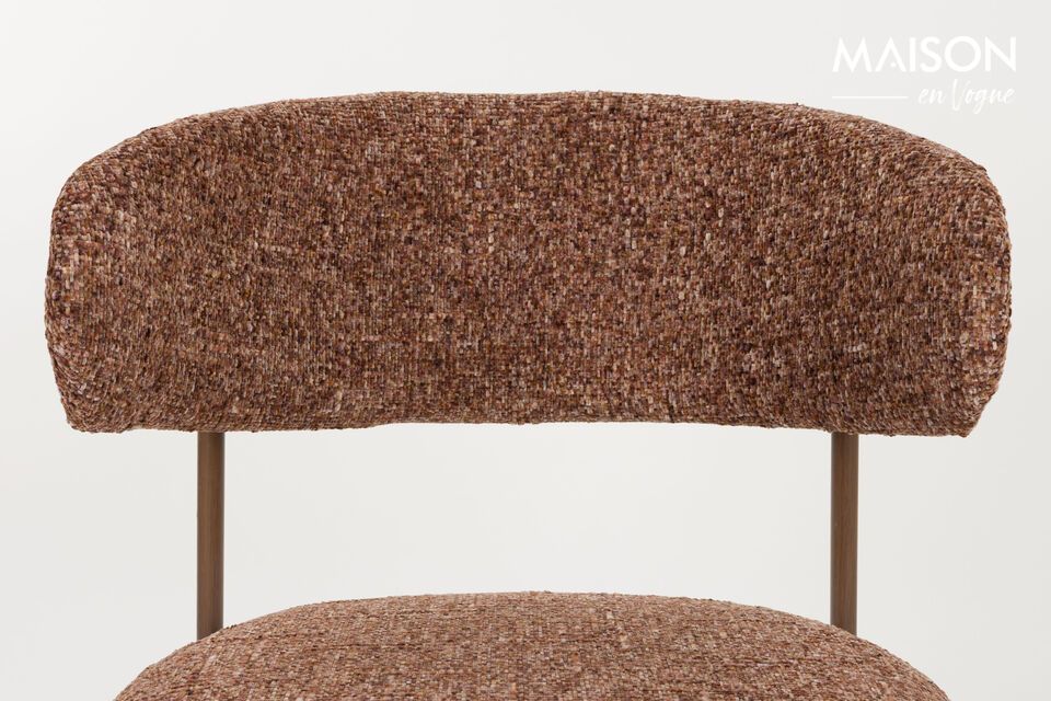 Silla de tela roja Claes - 9