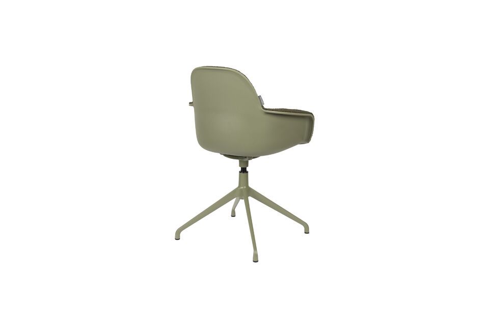 El asiento del sillón giratorio Albert Kuip está acolchado y tapizado en tela