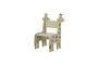 Miniatura Silla infantil jirafa de MDF multicolor Ibber Clipped