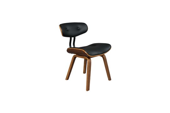 Silla negra Wood marrón y negra