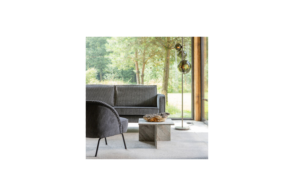Sillón elegante y cómodo Formas suaves y acogedoras Tejido de rayas Al 69 cm x An 57 cm x Pr 70