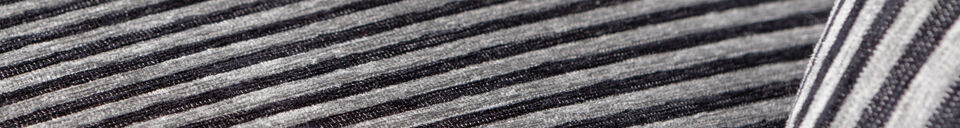 Descriptivo Materiales Sillón a rayas negro/gris Vogue