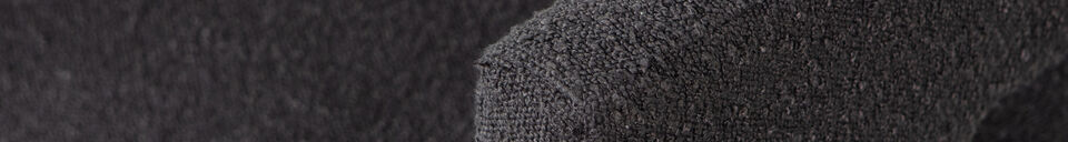 Descriptivo Materiales  Sillón bouclé gris oscuro Tiwa