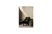 Miniatura Sillón cuero y madera de acacia Negro HOUSTON 3