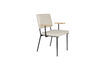 Miniatura Sillón de comedor de poliéster blanco roto Fellow 1