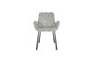 Miniatura Sillón de comedor en tejido gris Brit 2