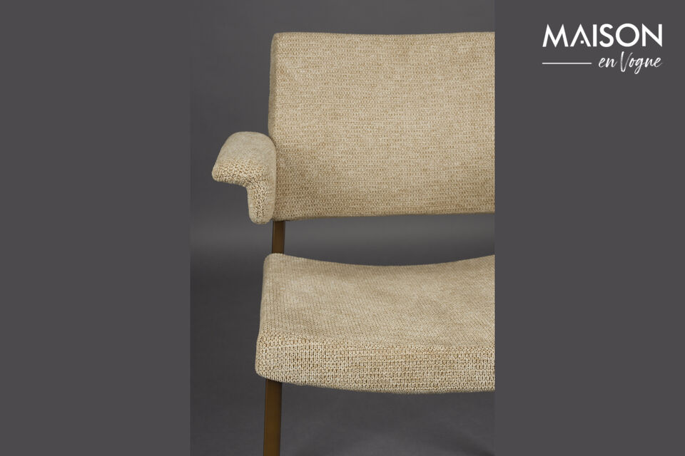 Sillón de comedor en tela beige Portland - 6