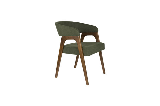 Sillón de comedor en tela verde Adamello Clipped