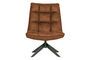 Miniatura Sillón de cuero artificial marrón Jouke Clipped