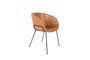 Miniatura Sillón de cuero sintético marrón Feston Clipped