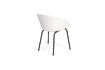 Miniatura Sillón de plástico blanco y negro Void 6