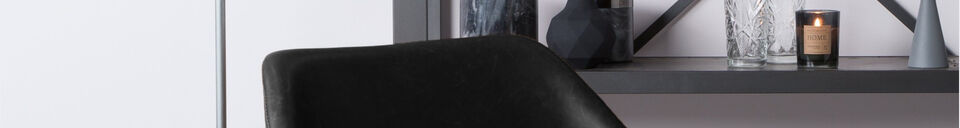Descriptivo Materiales Sillón de polipiel negra Nikki