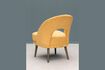 Miniatura Sillón de tela amarillo Cyrus 4