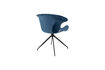 Miniatura Sillón de tela azul Mia 10