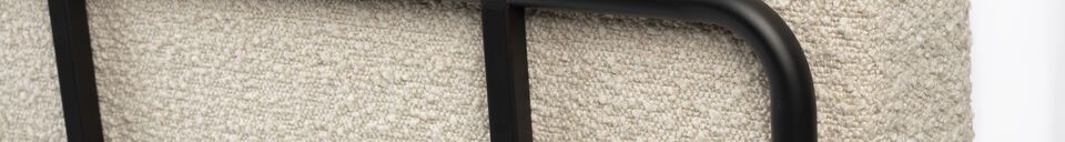 Descriptivo Materiales Sillón de tela beige Bowie