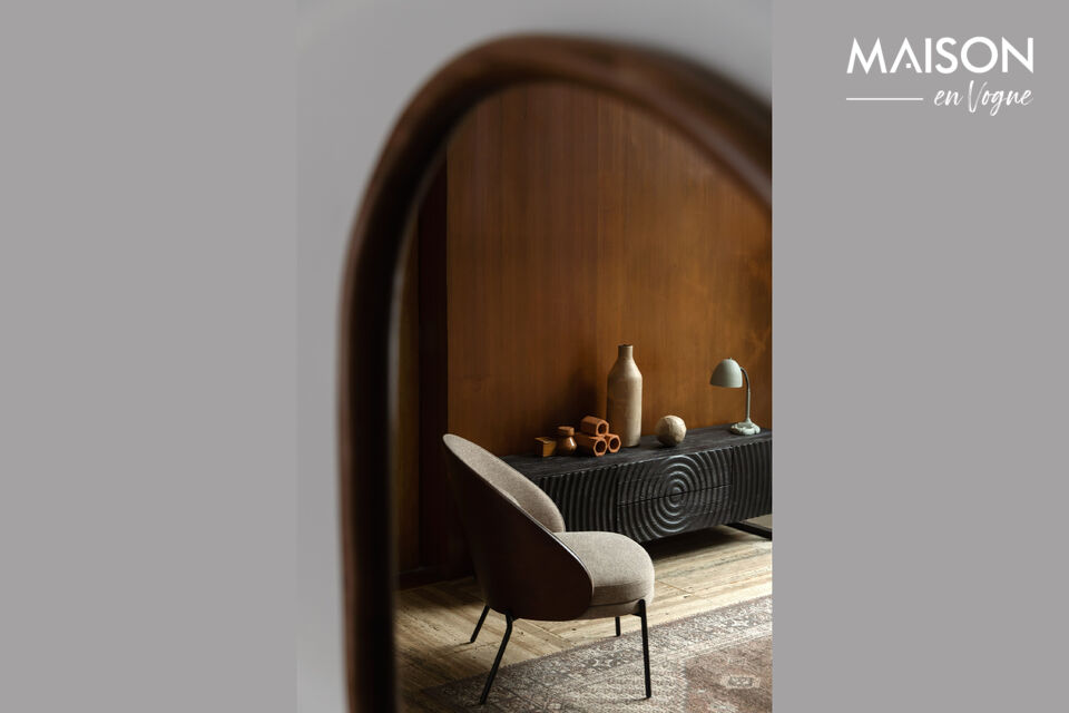 Sillón de tela beige Rodin - 8