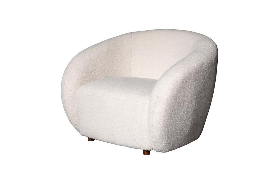 Sillón de tela blanco Oxygène - 7
